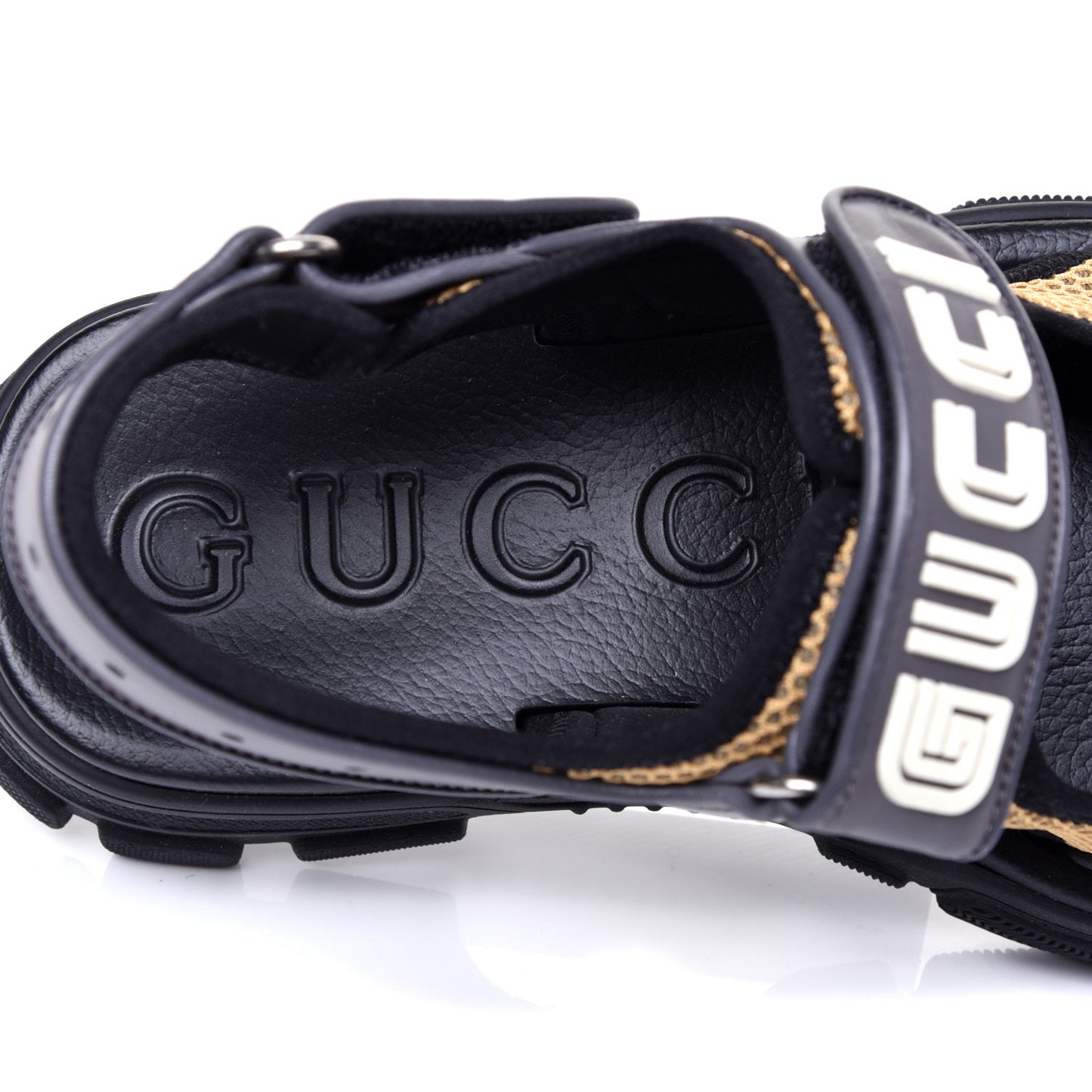 X SEGA Nappa Mesh Mens Aguru Sandals 8 Loess Black