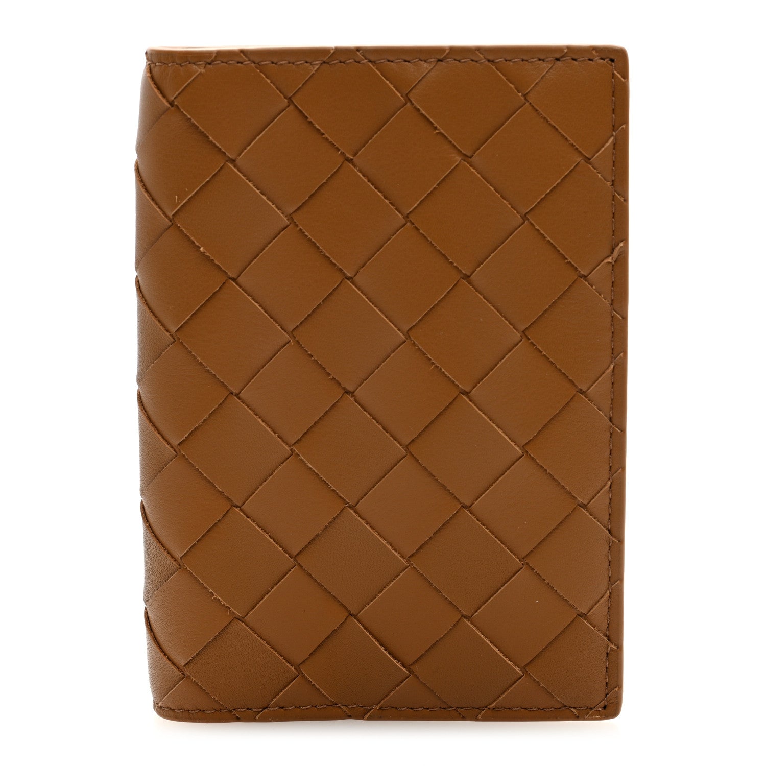 Bottega Veneta Nappa Intrecciato Passport Case Caramel 1 of 6