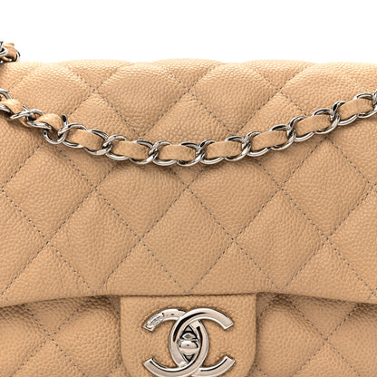 Chanel Caviar Quilted Medium Easy Flap Beige 8 of 10