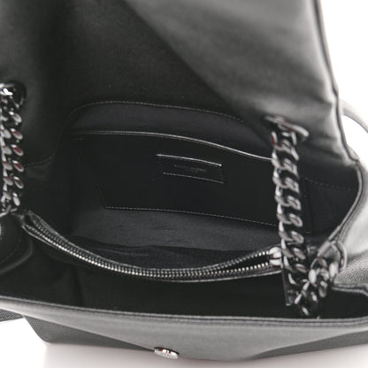 Saint Laurent Grain De Poudre Medium West Hollywood Monogram Fold-Over Black 5 of 11