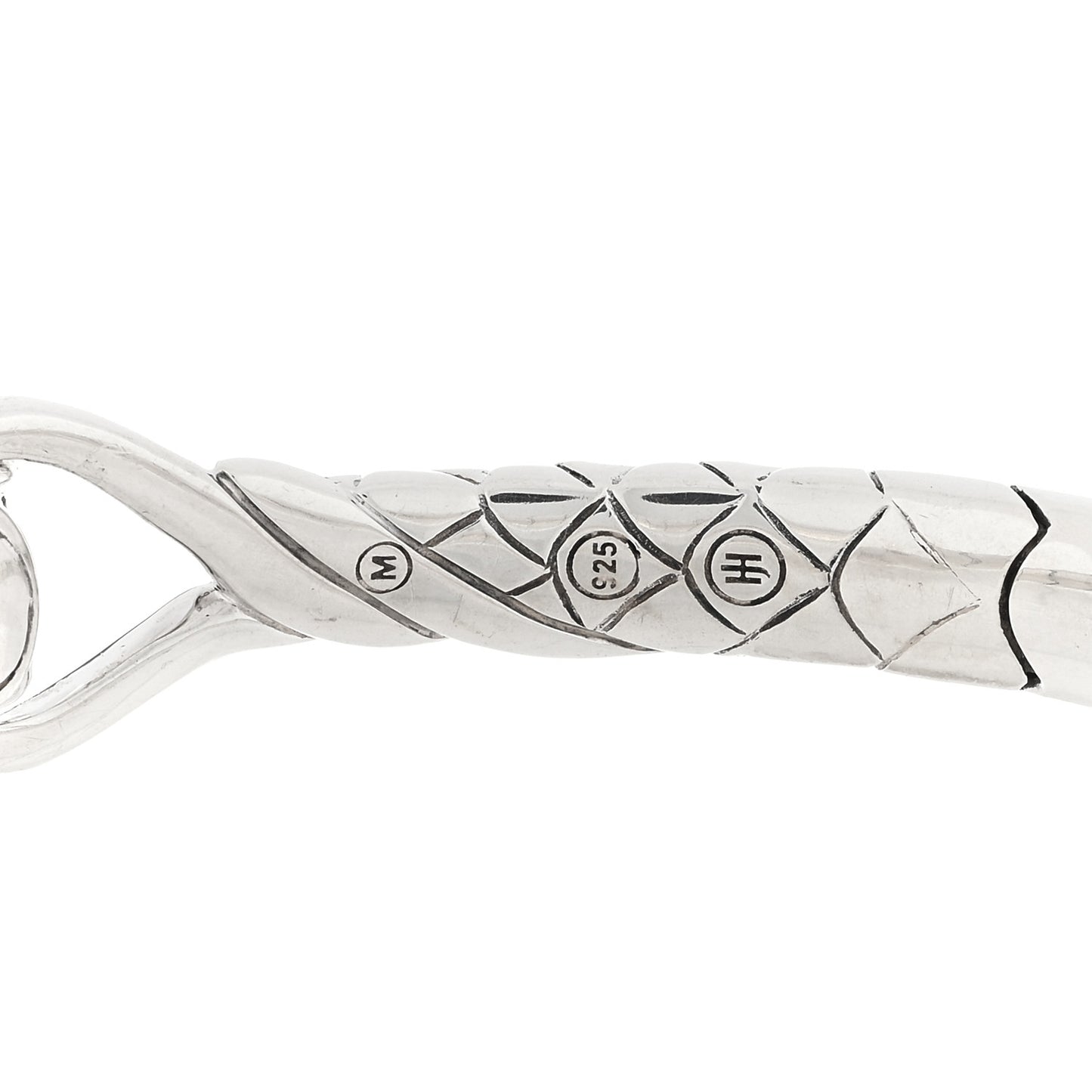Sterling Silver Black Spinel Sapphire Naga Dragon Bracelet