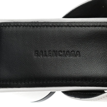 Balenciaga Calfskin Double Square Flat 60mm Sandals 35.5 White 7 of 8