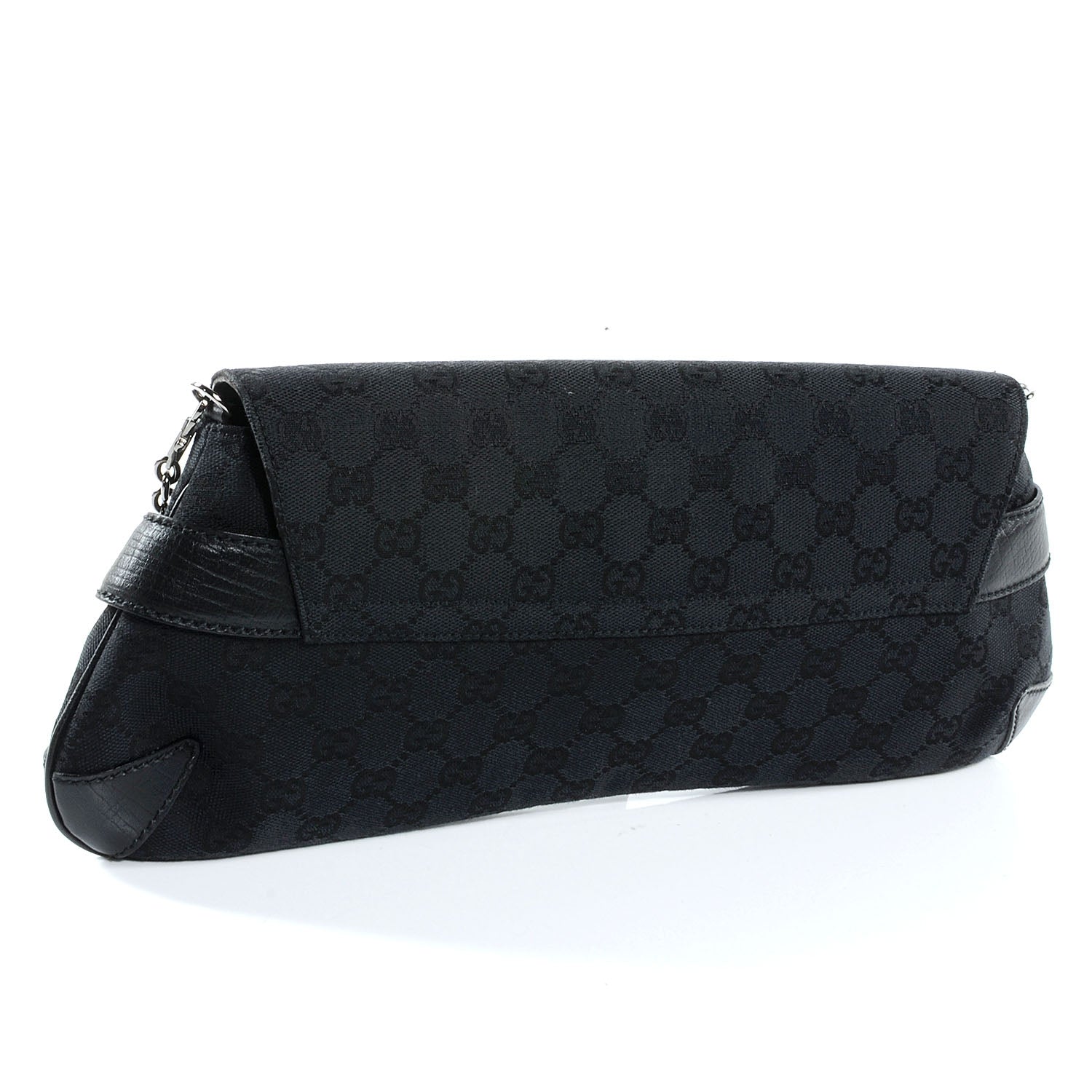 Gucci Monogram Horsebit Clutch Black 3 of 7