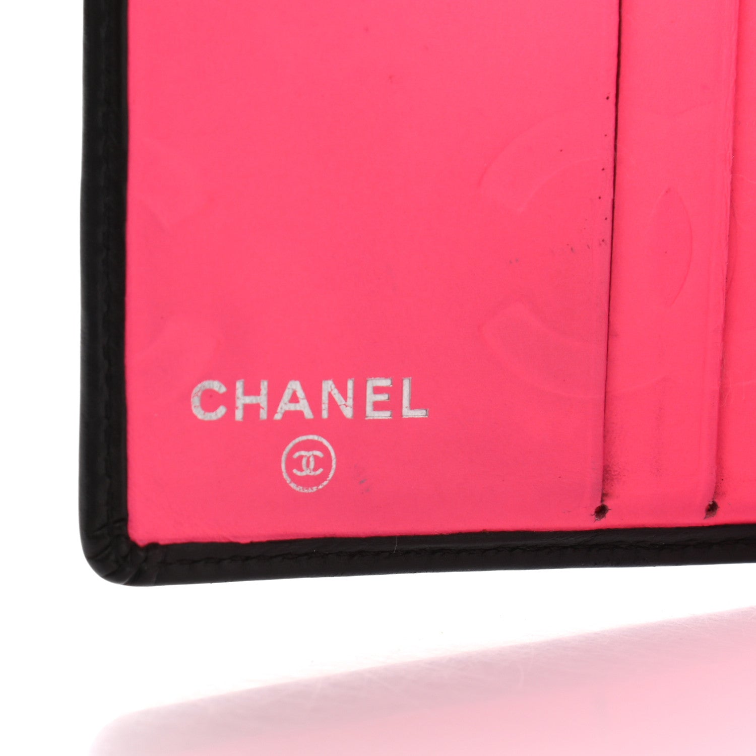 Chanel Calfskin Quilted Cambon Bi-Fold Wallet Black White 6 of 10