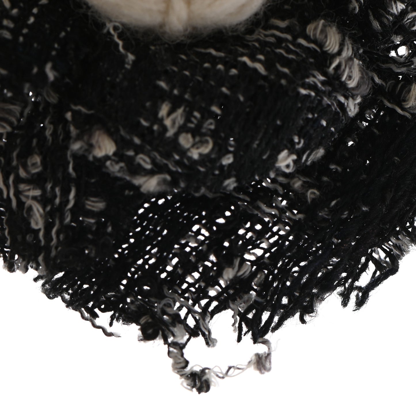 Tweed Pin Brooch Black White