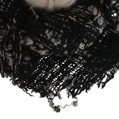 Chanel Tweed Pin Brooch Black White 6 of 6
