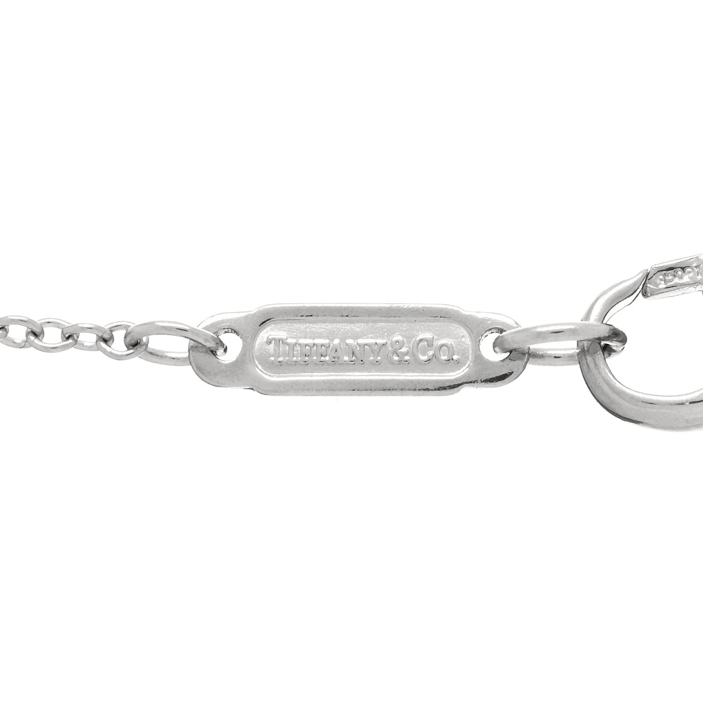 Platinum Diamond Jazz Graduated Drop Pendant Necklace