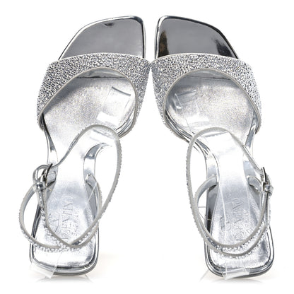 Valentino Garavani Crystal Embellished 90mm Sandals 38 Silver 2 of 16