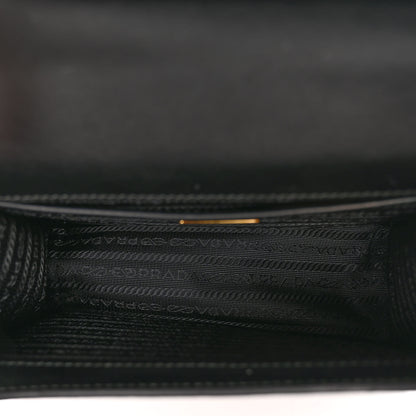 Prada Saffiano Soft Calfskin Chain Crossbody Bag Black 4 of 8