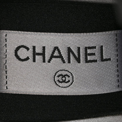 Chanel Fabric Suede Calfskin CC Sneakers 38.5 White Light Grey 8 of 11