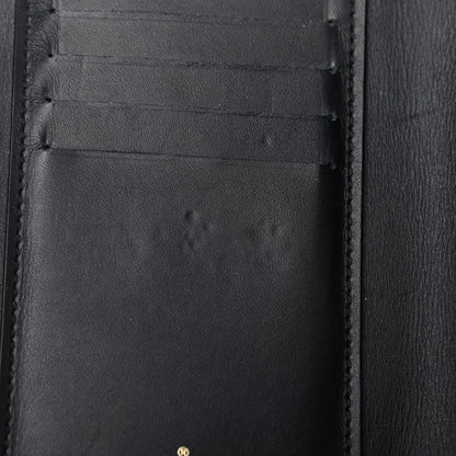 Louis Vuitton Monogram Flower Lock Compact Wallet Black 7 of 8