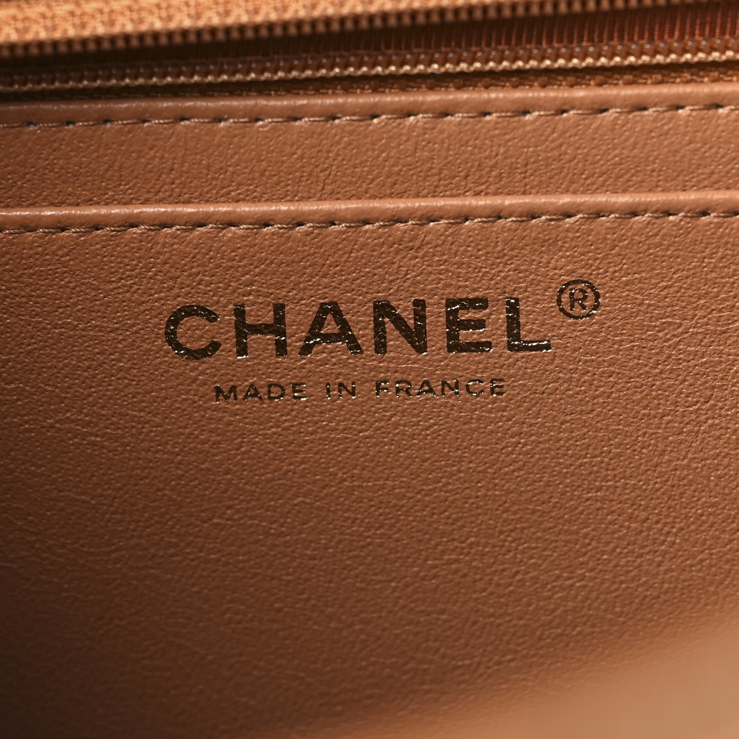 Caviar Quilted Jumbo Single Flap Light Brown