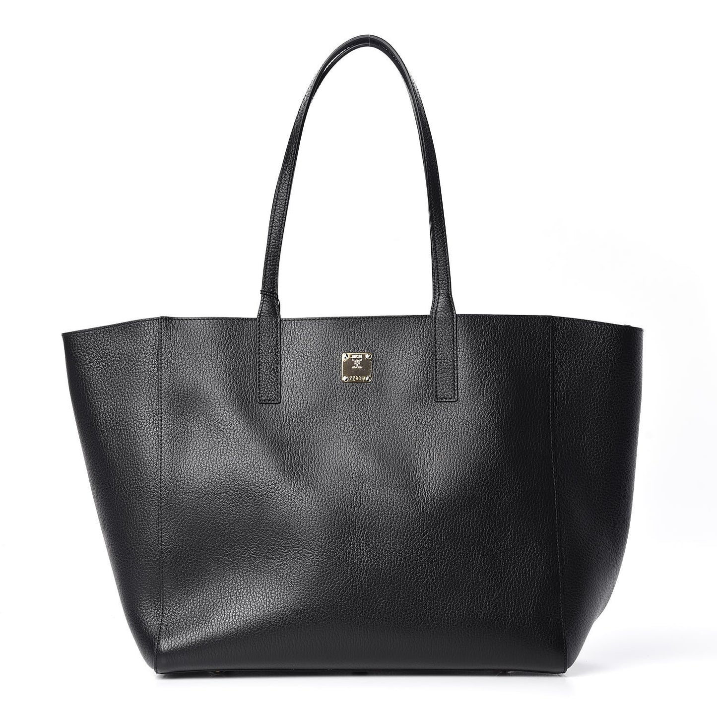 Grained Calfskin Medium Reversible Wandel Tote Black