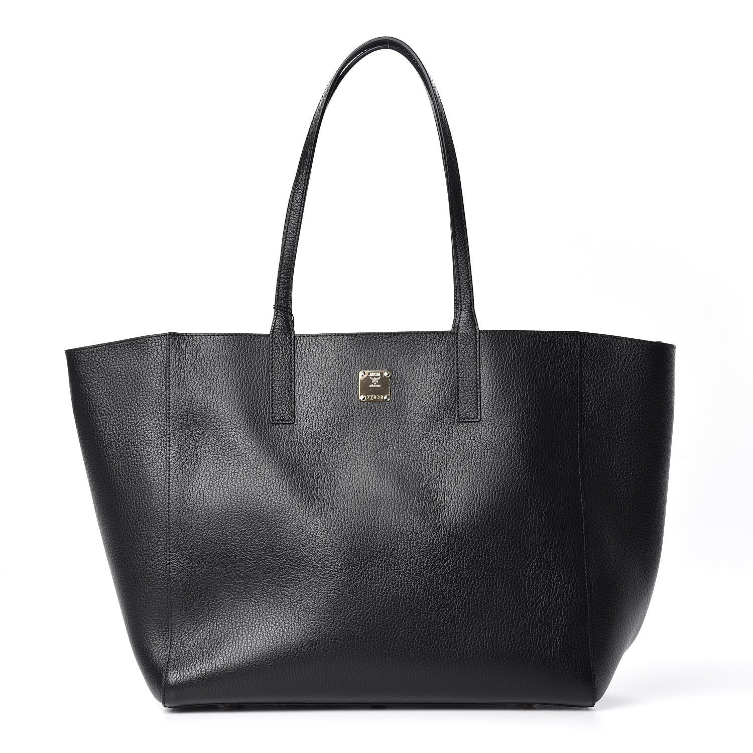 MCM Grained Calfskin Medium Reversible Wandel Tote Black 1 of 12