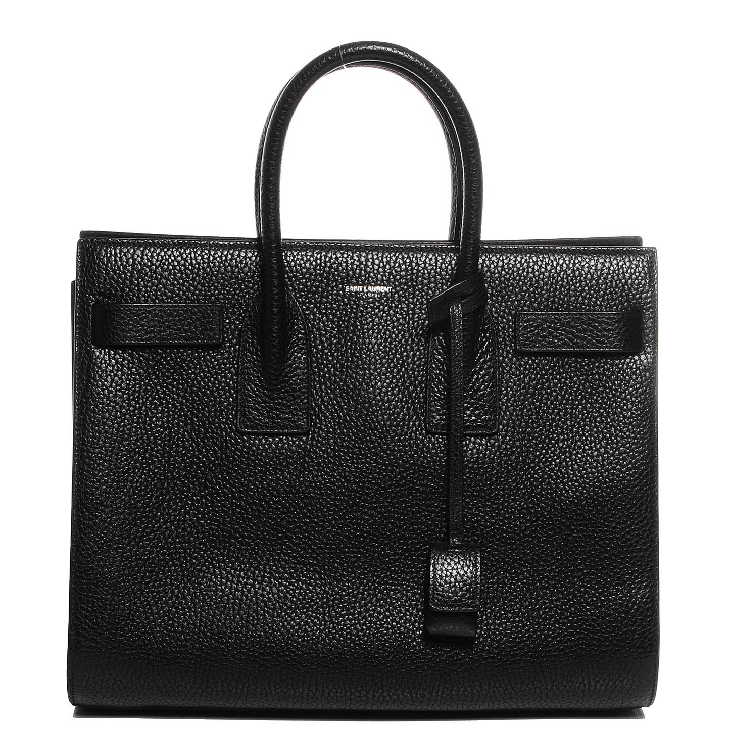 Grained Calfskin Small Sac De Jour Black