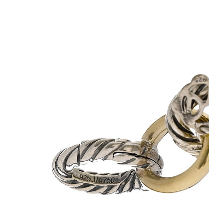 David Yurman Sterling Silver 18K Yellow Gold 12mm Large Oval Link Bracelet 4 of 5