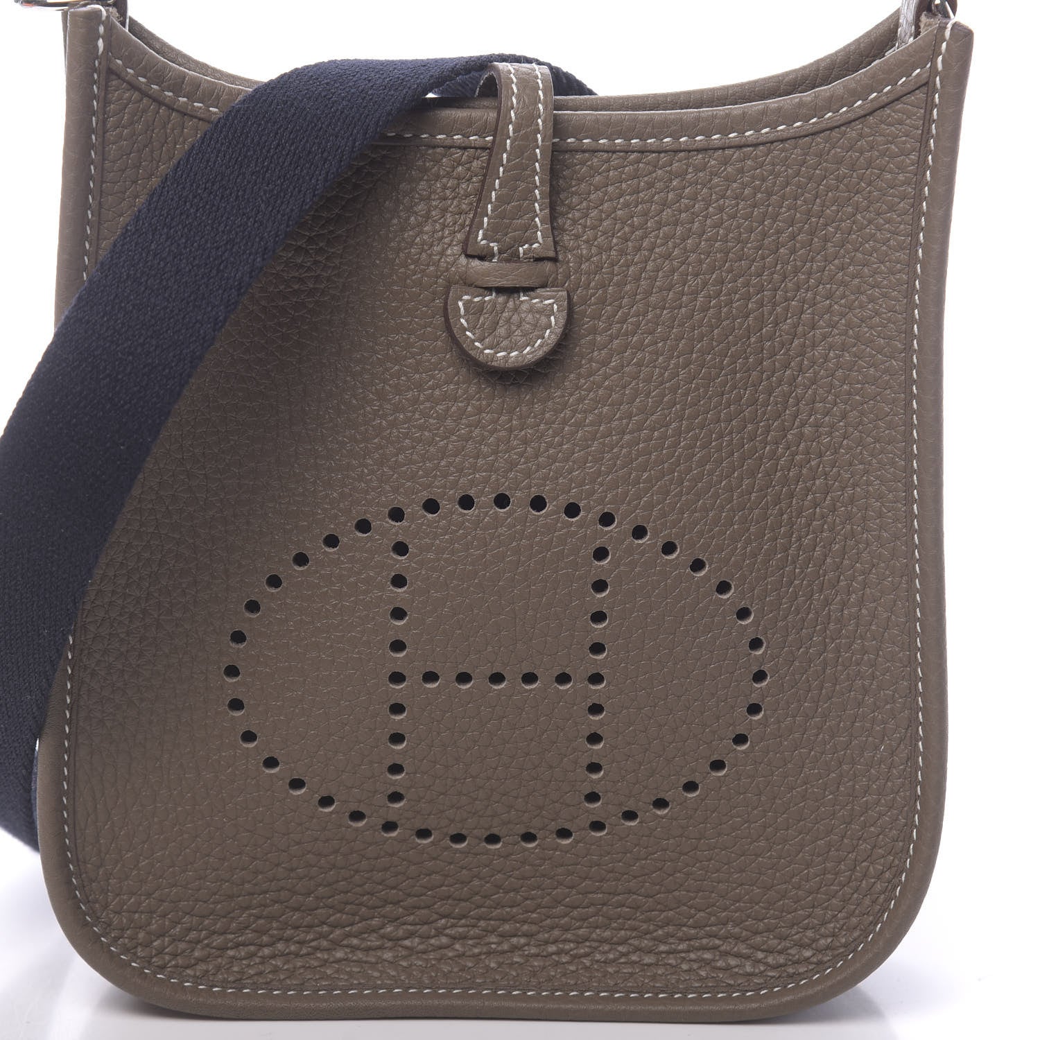 Hermes Taurillon Clemence Amazone Evelyne TPM Etoupe Bleu Indigo 10 of 11