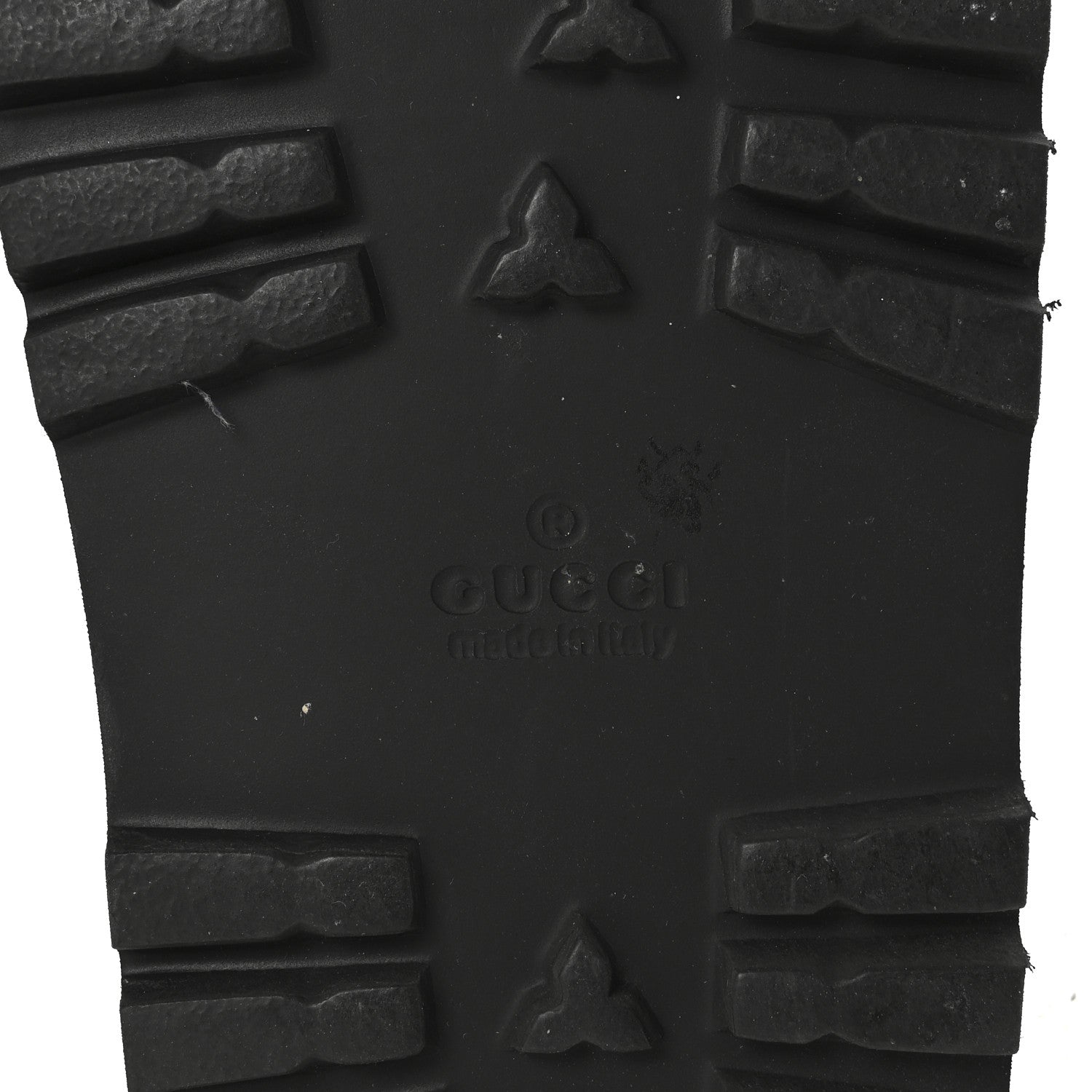 Gucci Rubber Web Mens Lug Sole Slide Sandals 7 Black Green Red 7 of 8