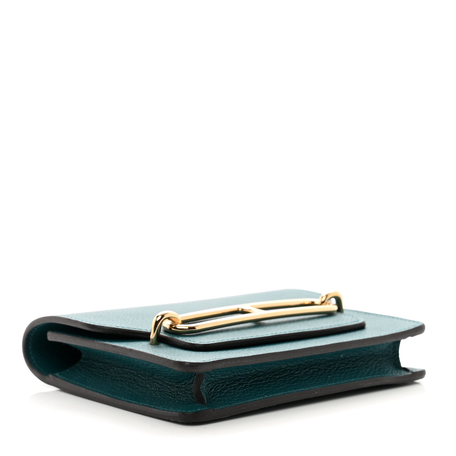 Hermes Evercolor Roulis Slim Wallet Vert Bosphore 5 of 8