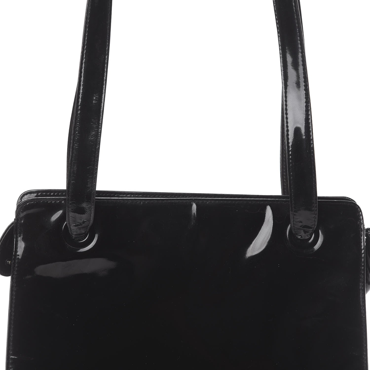 Chanel Patent Shoulder Bag Black 8 of 8