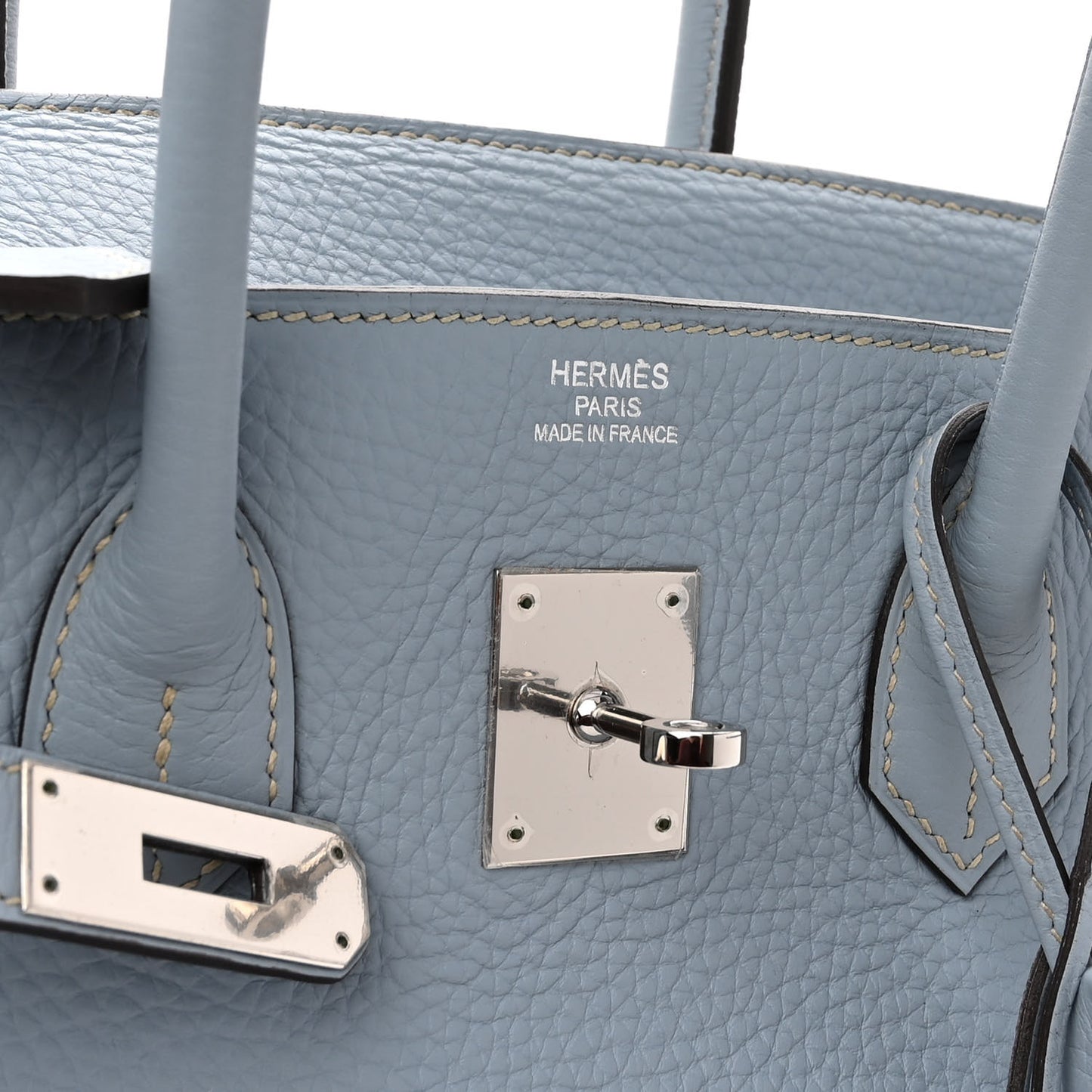 Togo Birkin 35 Bleu Lin