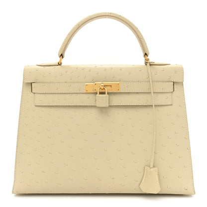 Hermes Ostrich Kelly Sellier 32 1 of 12