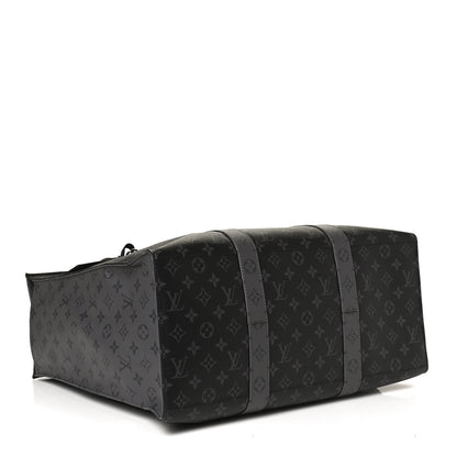 Louis Vuitton Monogram Eclipse Cabas Zippe GM Black 4 of 14