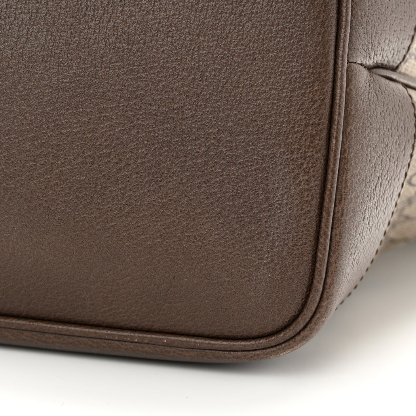 GG Supreme Monogram Textured Dollar Calfskin Web Large Ophidia Tote Beige Ebony New Acero