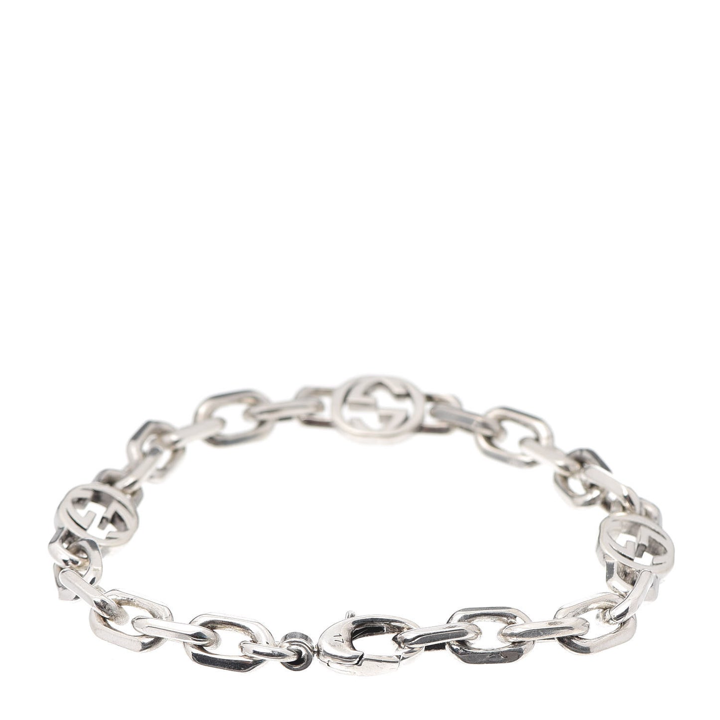 Sterling Silver Narrow Interlocking G Link Bracelet