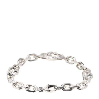 Gucci Sterling Silver Narrow Interlocking G Link Bracelet 3 of 5