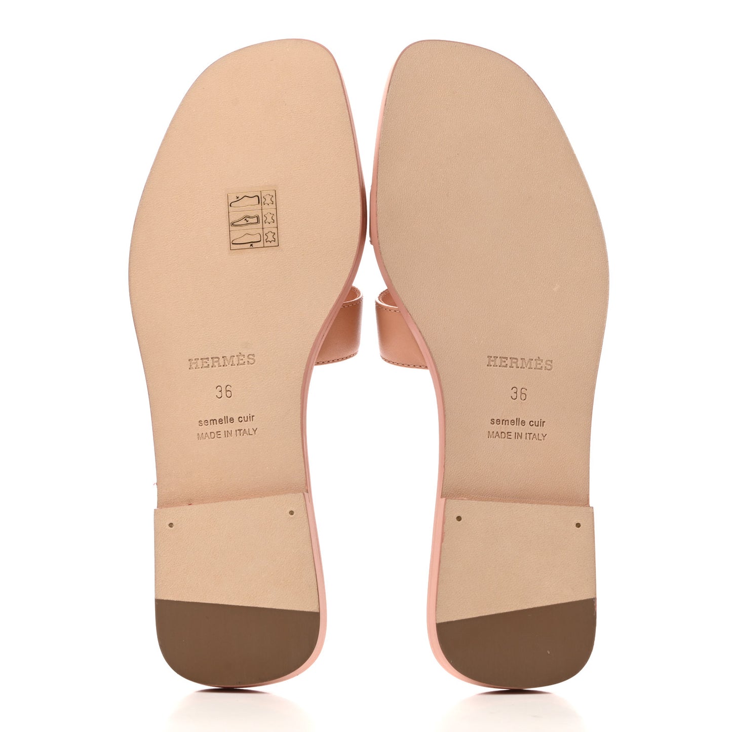 Calfskin Oran Sandals 36 Granit Rose