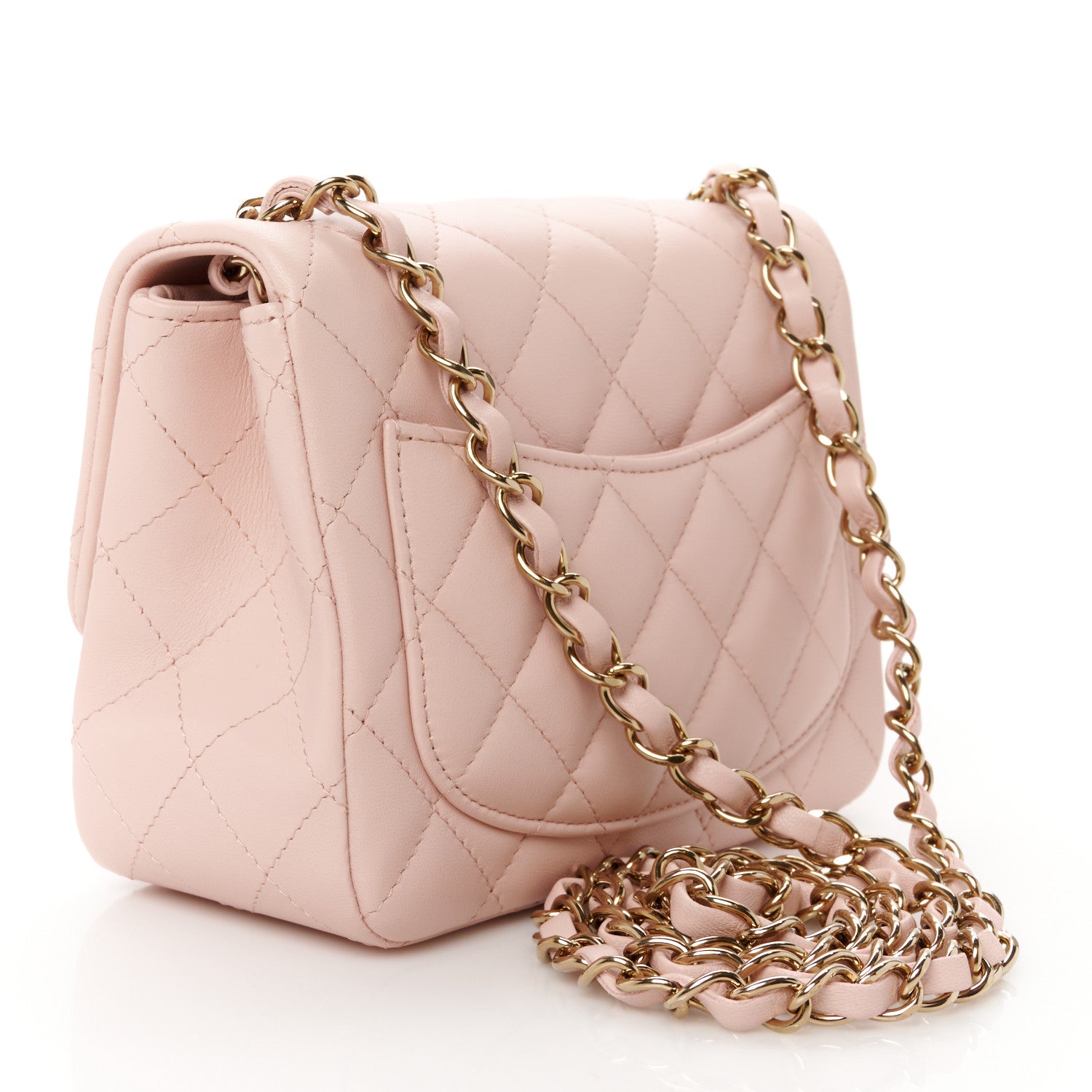 Chanel Lambskin Quilted Mini Square Flap Light Pink 3 of 13