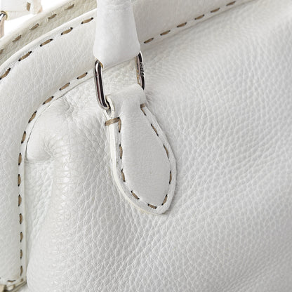 Fendi Calfskin Romano Selleria Adele 1328 Bag White 37 of 38