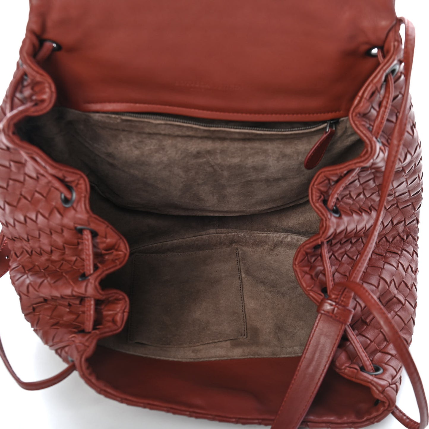 Nappa Intrecciato Shoulder Bag Brique