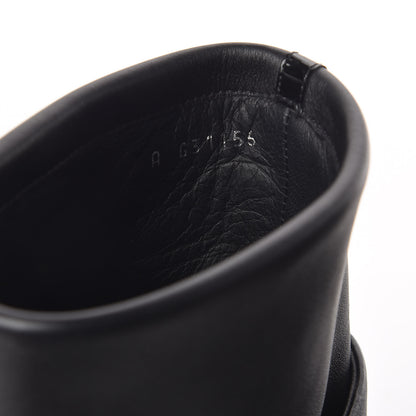 Chanel Calfskin CC Cap Toe Fold Over Boots 36.5 Black 10 of 11