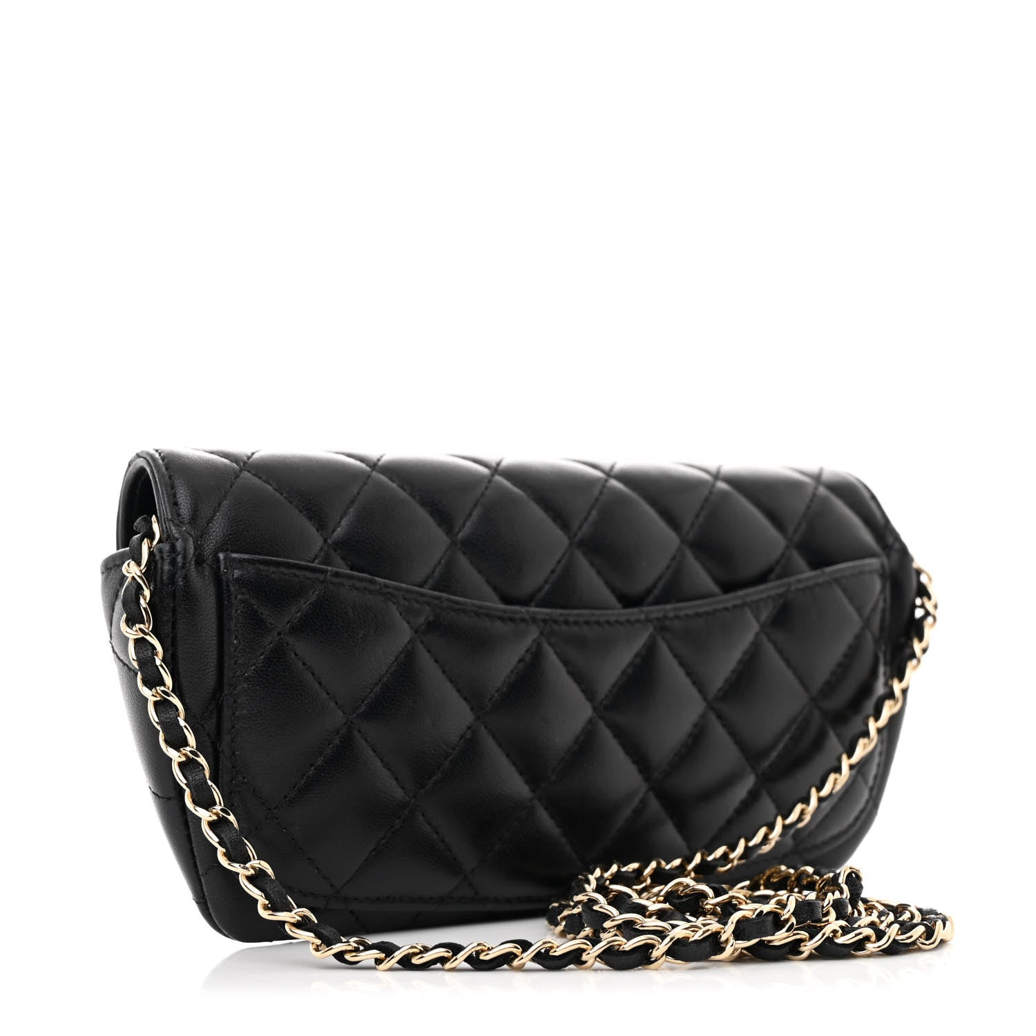 Chanel Lambskin Quilted Glasses Case With Chain Black 3 of 13