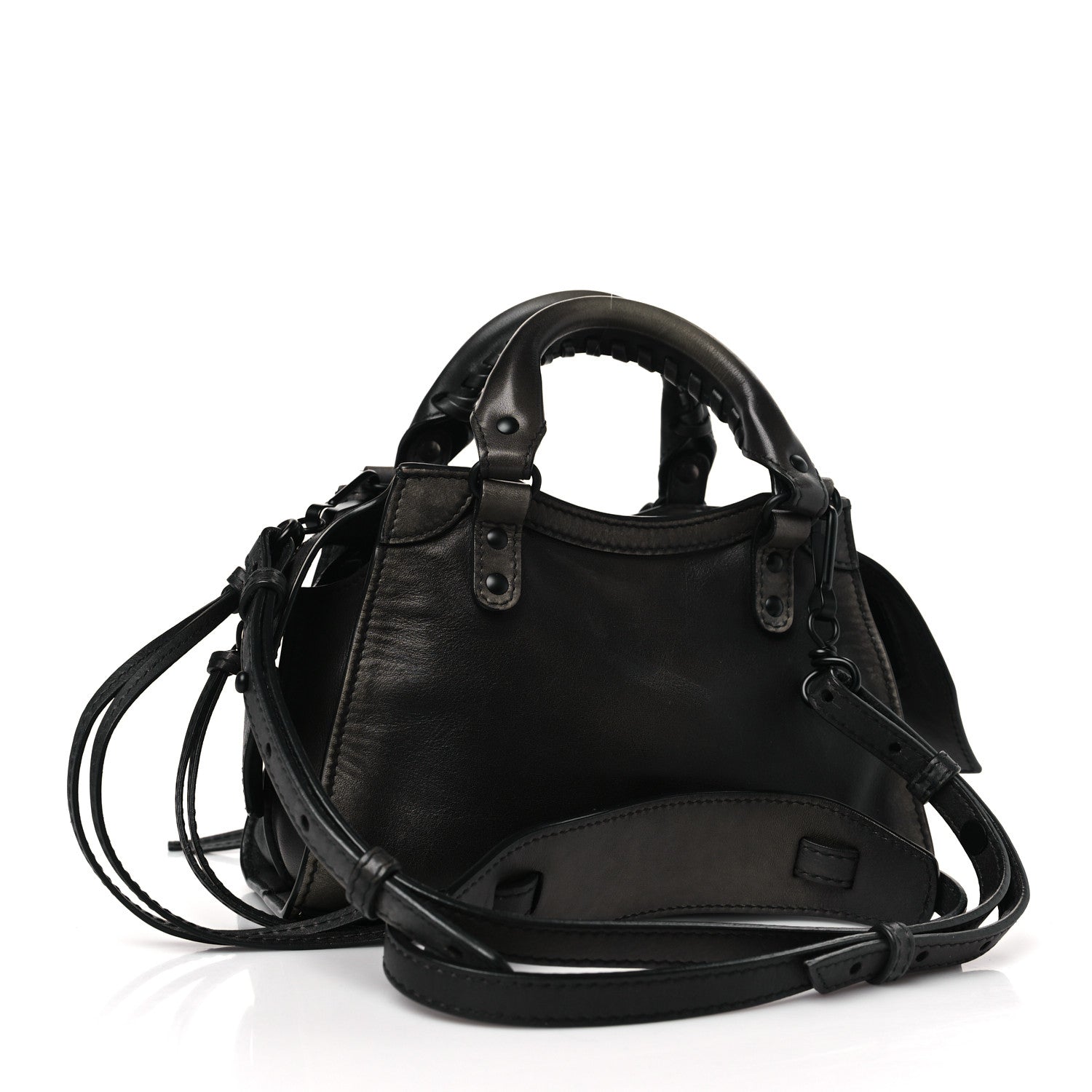 Balenciaga Used Calfskin Black Hardware Mini Neo Classic City Black 3 of 9