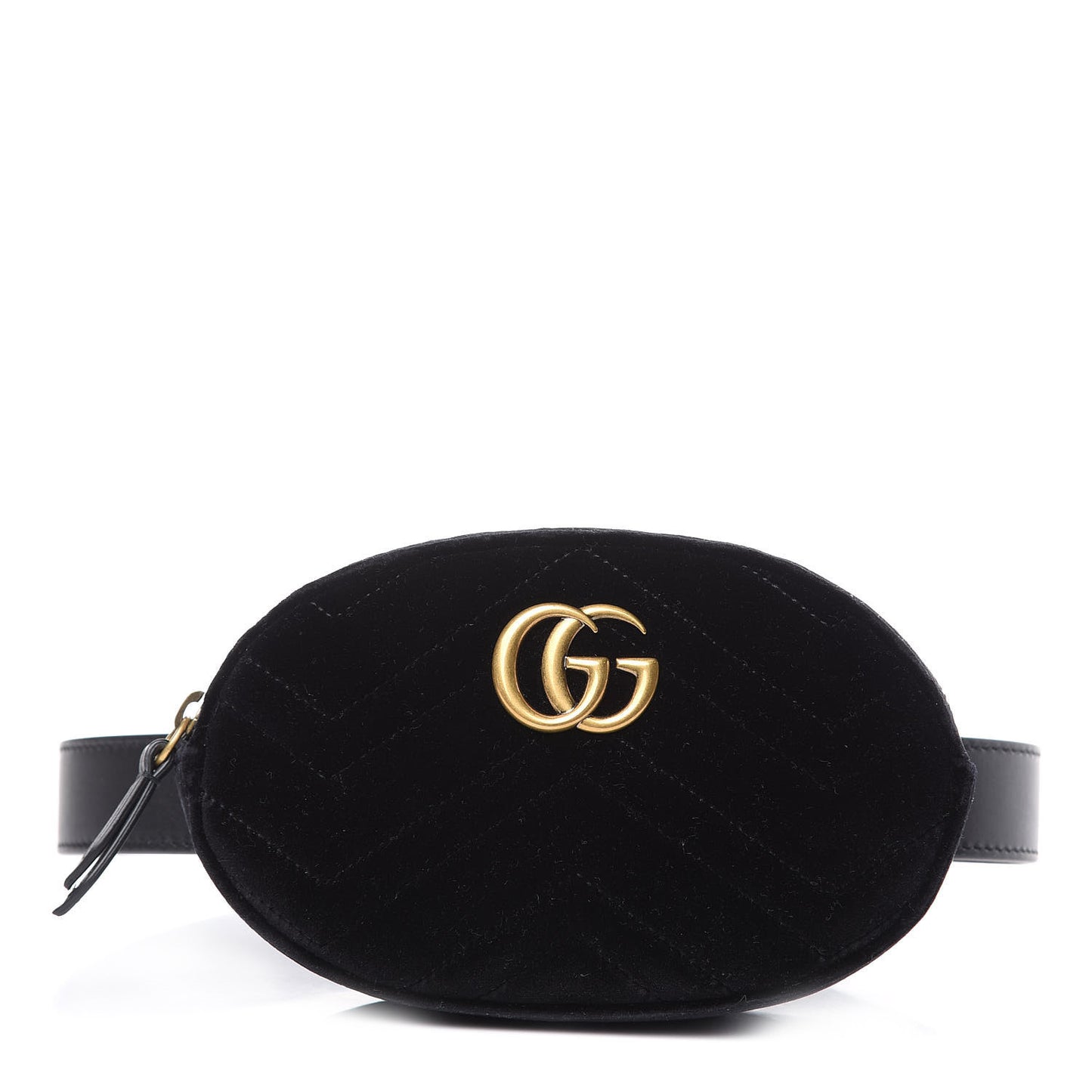 Velvet Matelasse GG Marmont Belt Bag 85 34 Black
