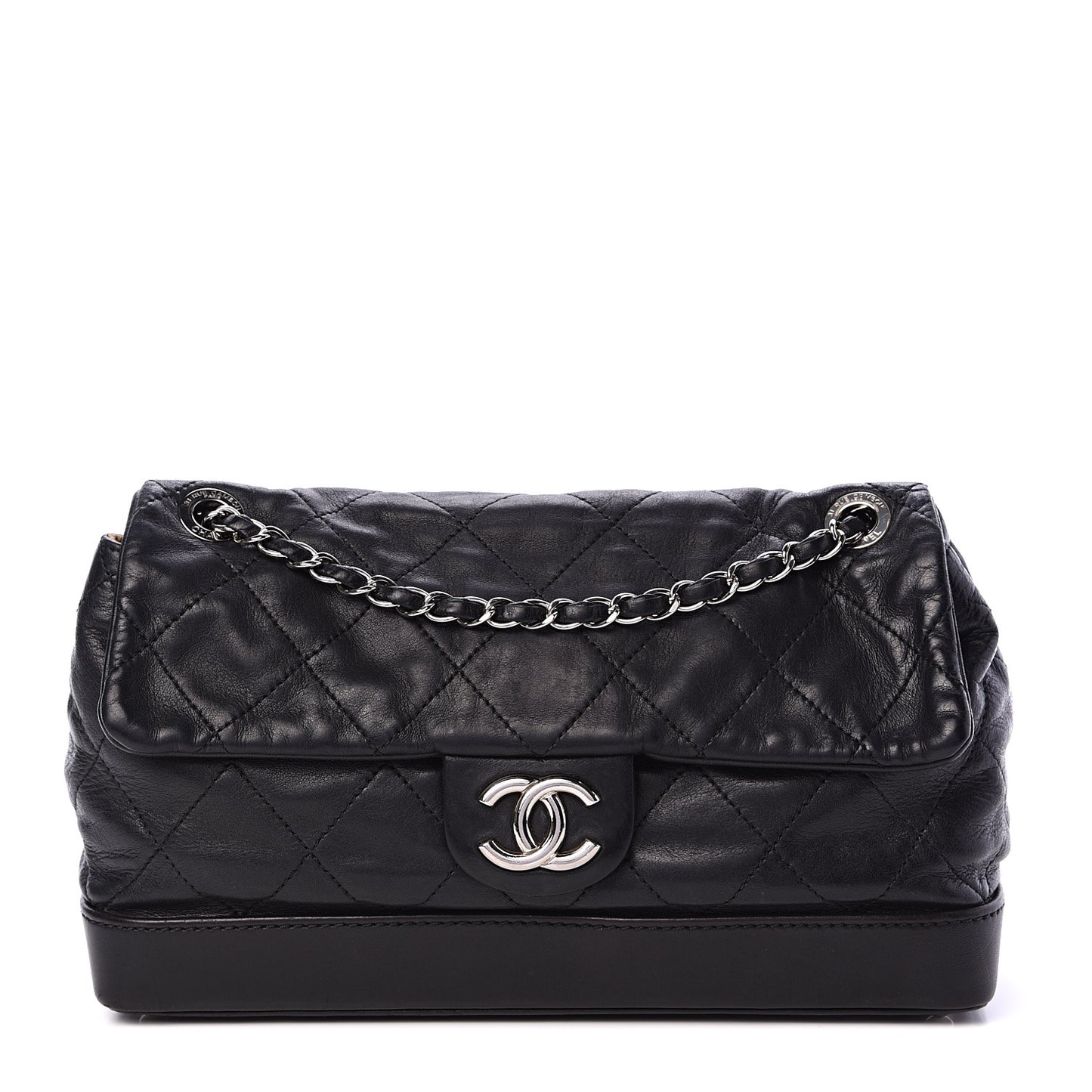 Calfskin Quilted VIP Flap Black