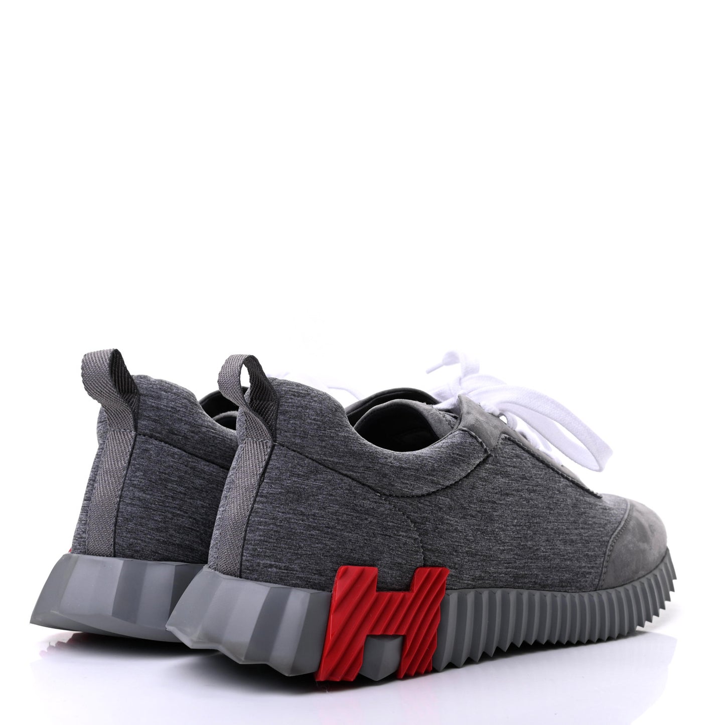 Technical Canvas Suede Goatskin Bouncing Sneakers 41 Gris Fonce