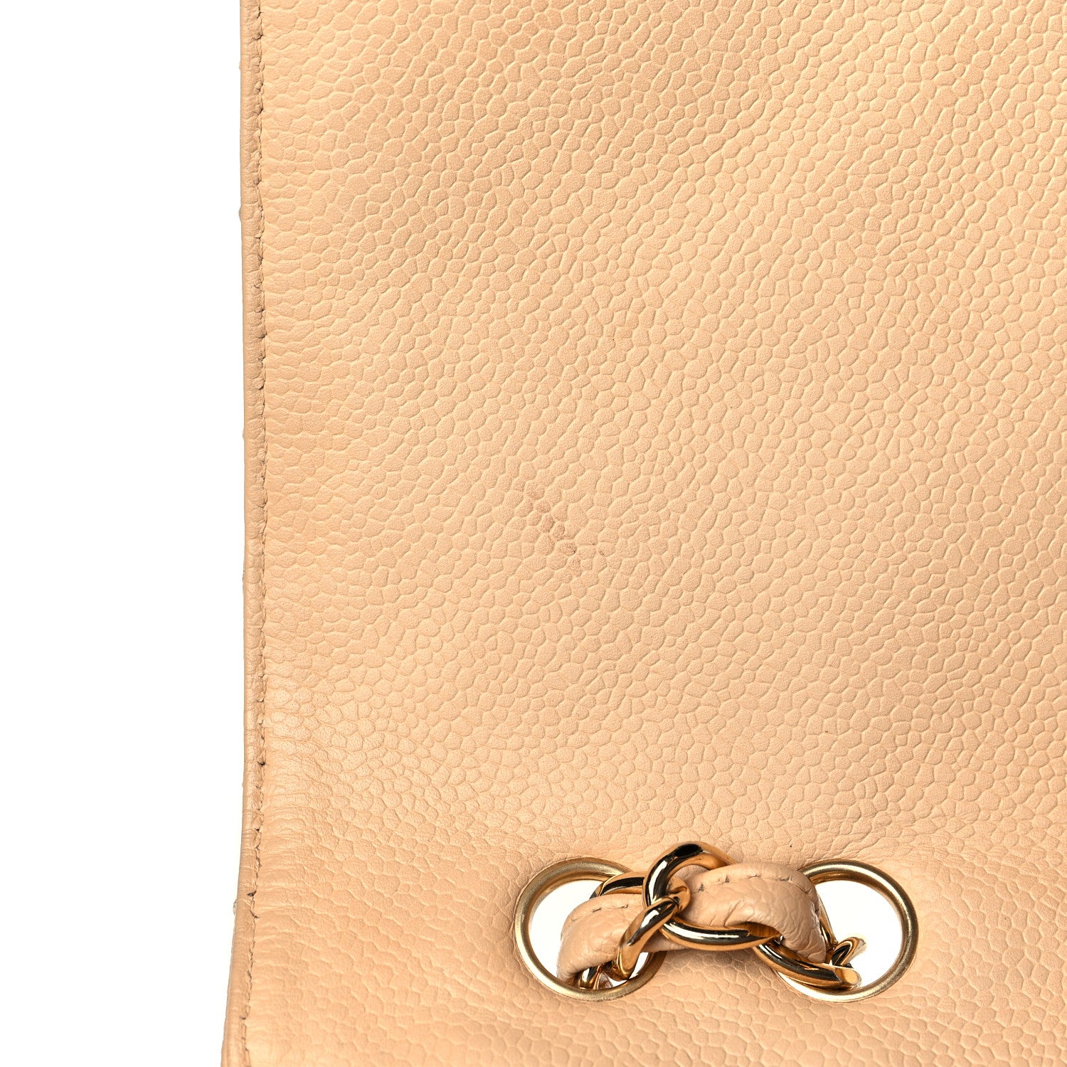 Chanel Caviar Quilted Jumbo Single Flap Beige 14 of 15