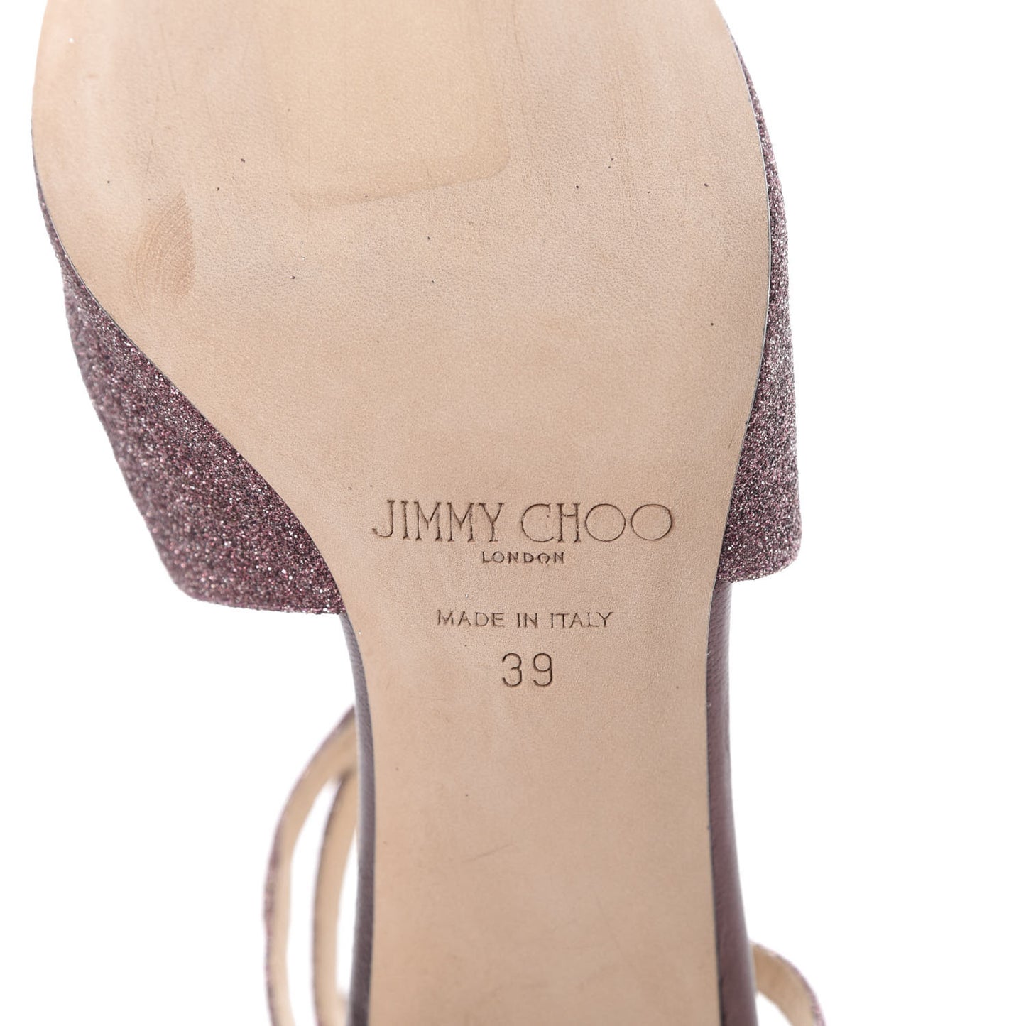 Glitter Lang Sandals 39 Wine