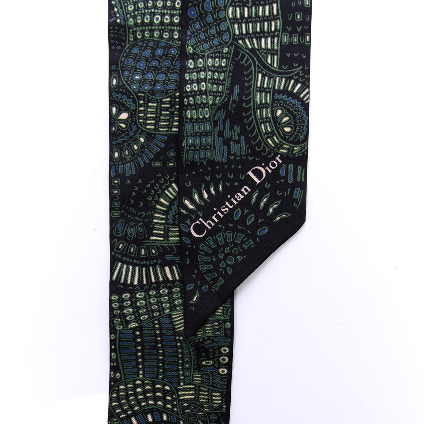 Silk Animals Mitzah Scarf Green