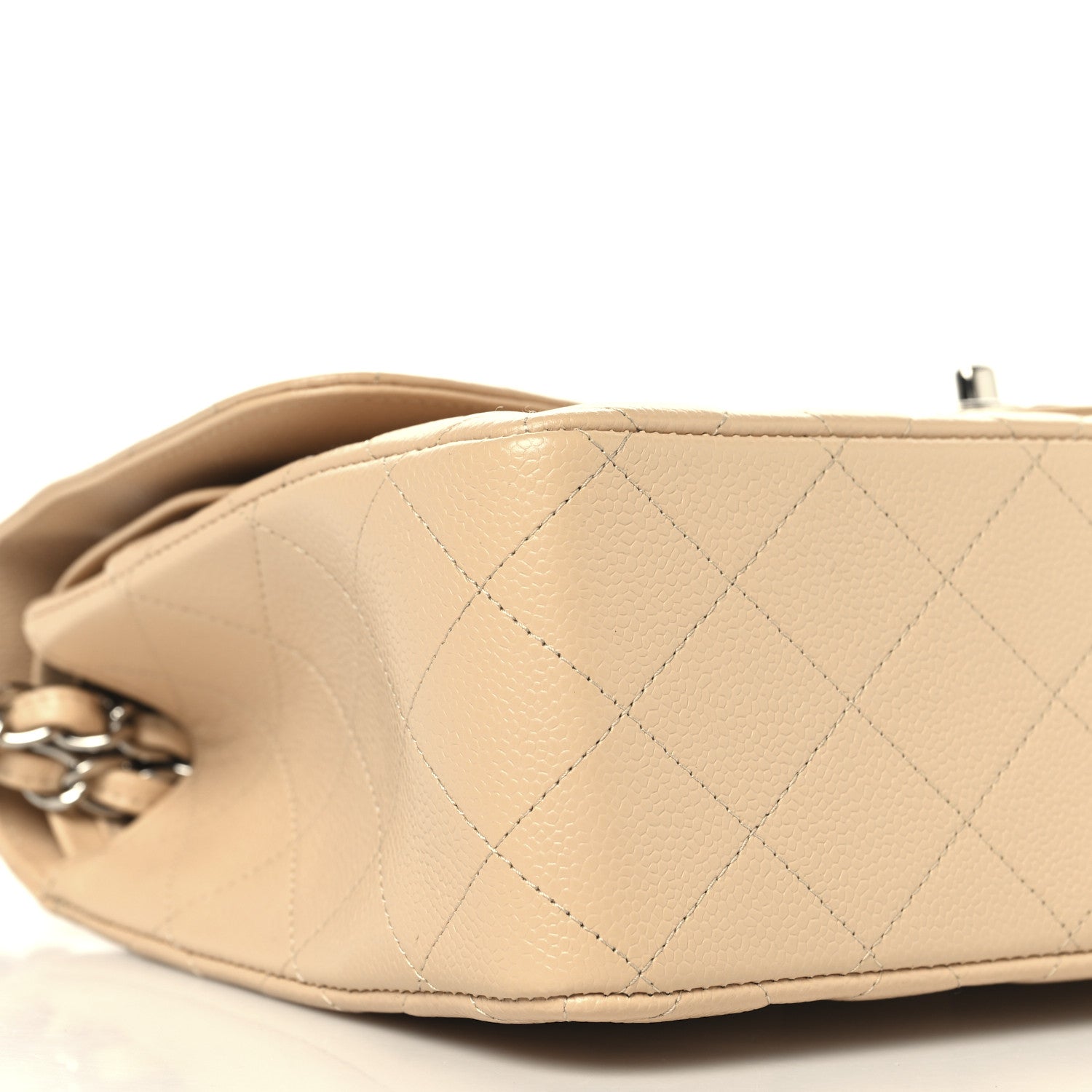 Chanel Caviar Quilted Jumbo Double Flap Beige 9 of 11