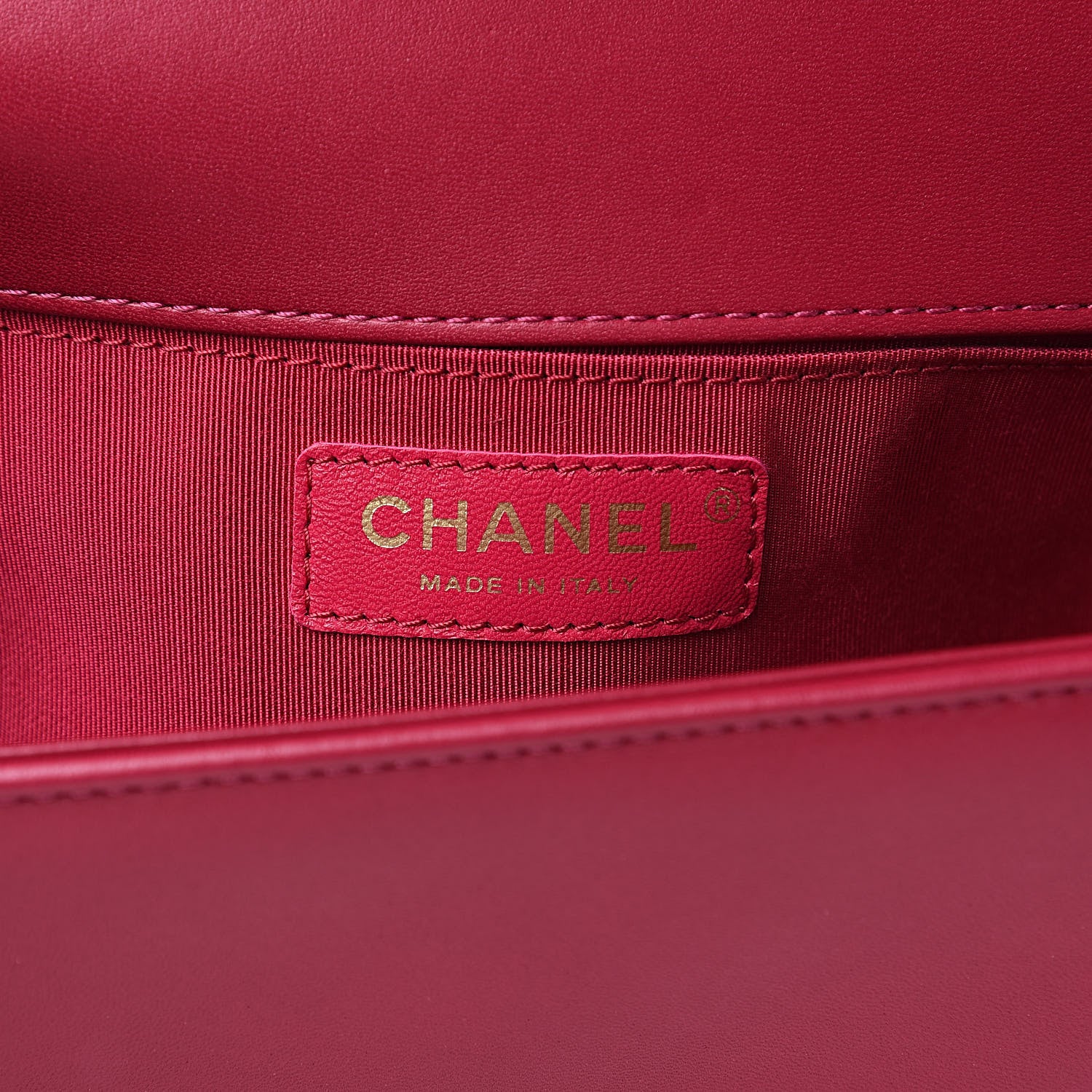 Chanel Lambskin Chevron Quilted Medium Boy Flap Dark Pink 6 of 10