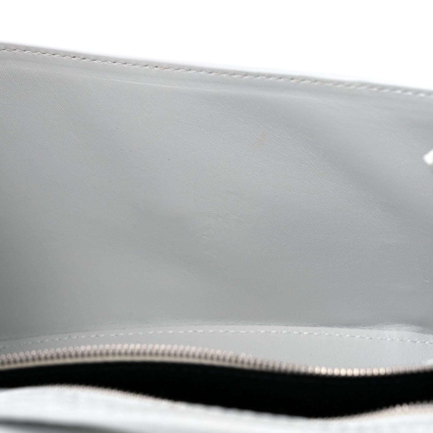 Shiny Calfskin Crocodile Embossed Small Hourglass Sling Shoulder Bag White