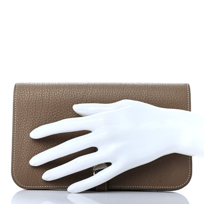 Hermes Togo Dogon Duo Wallet Etoupe 2 of 10