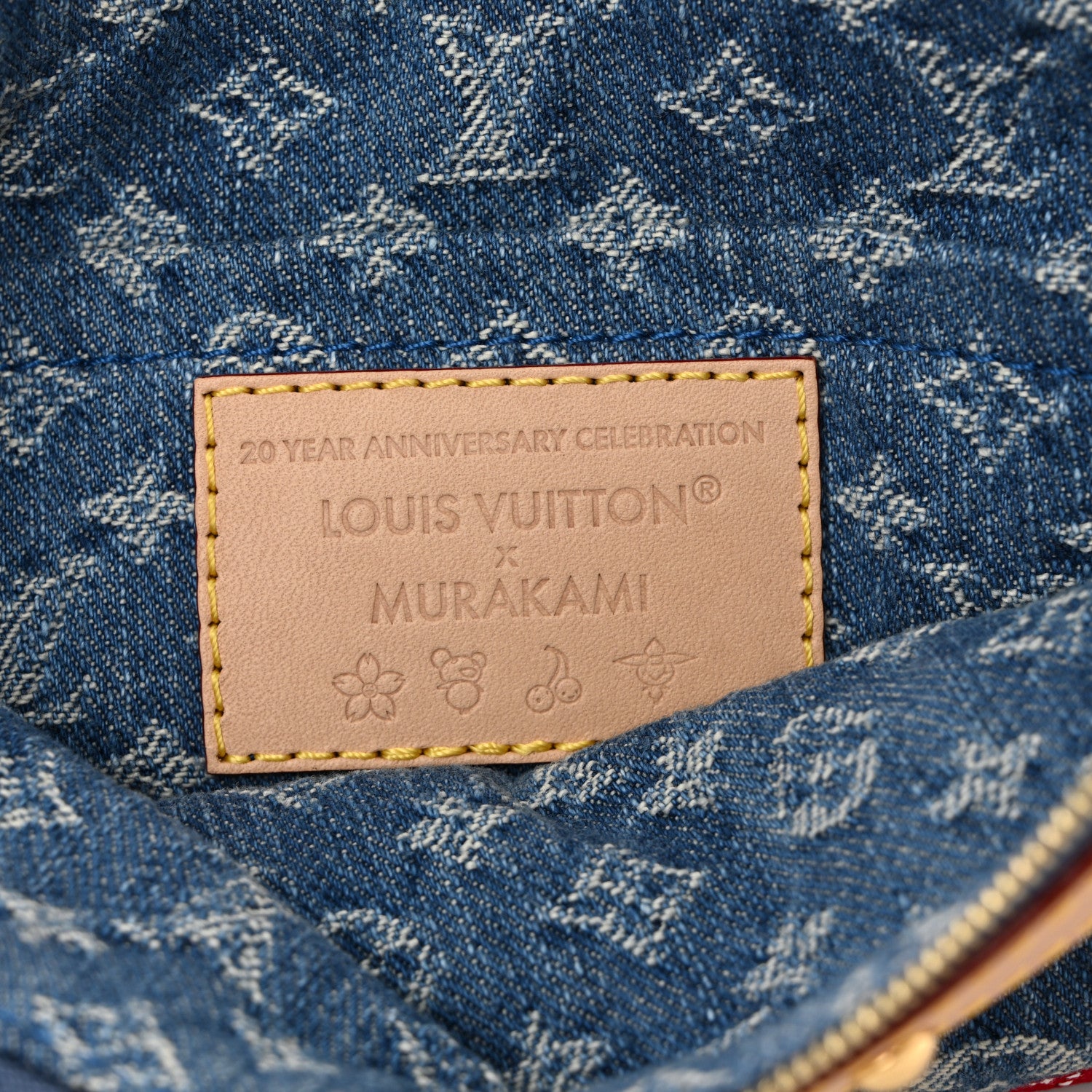 Louis Vuitton LV X TM Monogram Denim Cerises Pochette Accessories Blue 6 of 10