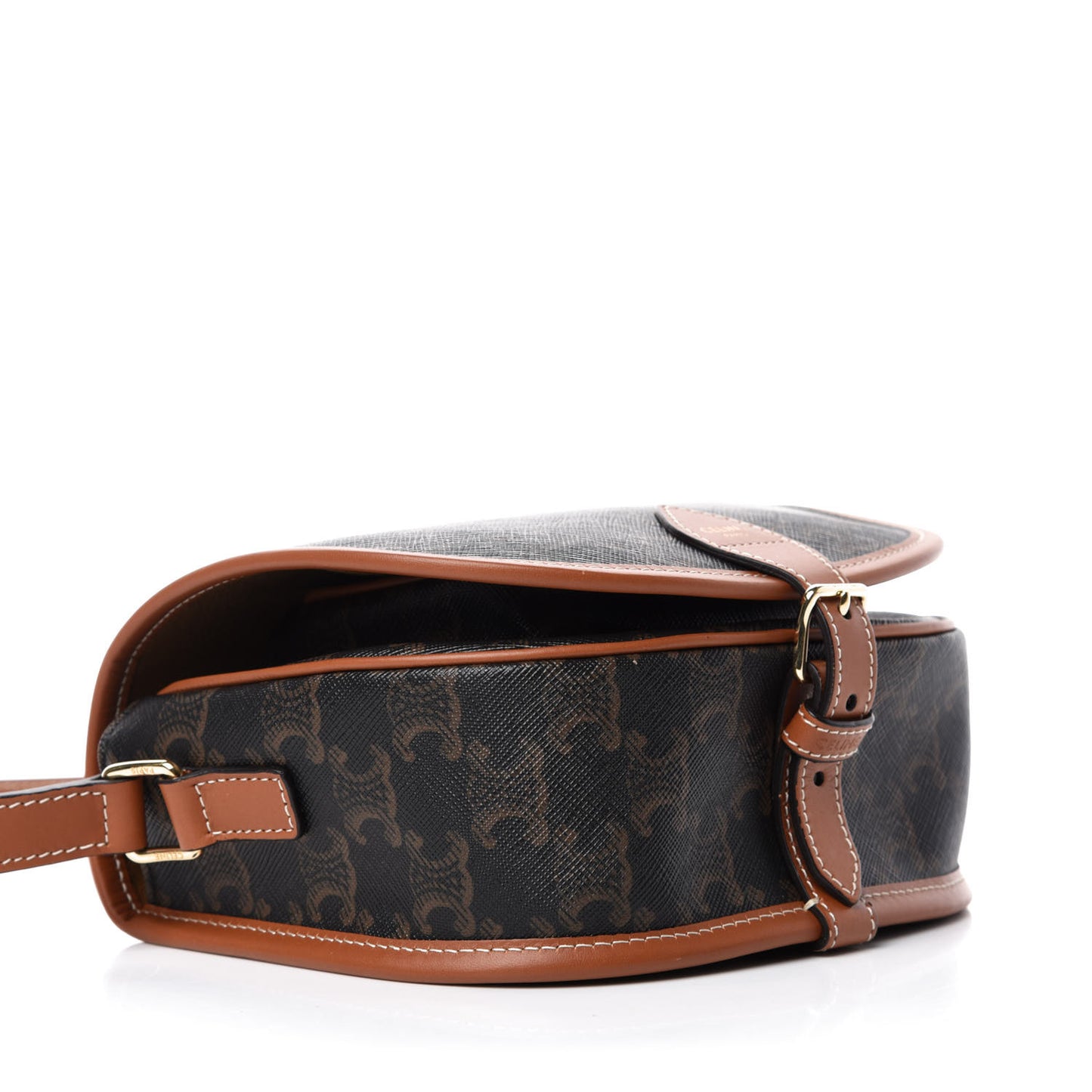 Triomphe Canvas Medium Folco Bag Tan