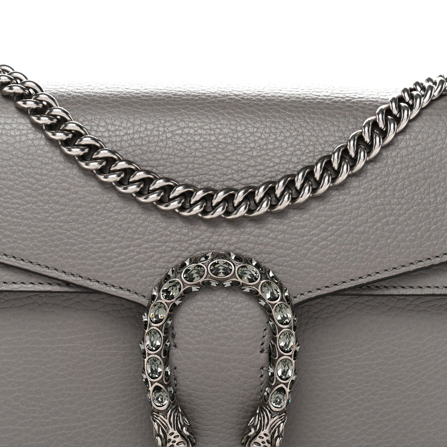 Gucci Pebbled Calfskin Small Dionysus Shoulder Bag Dusty Grey 8 of 11